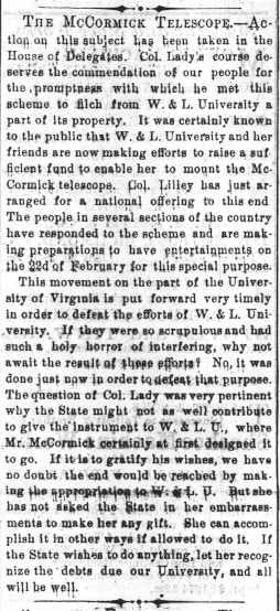 Lexington Gazette article