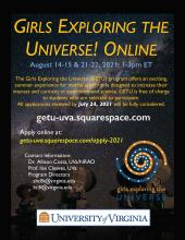 Girls Exploring the Universe (GETU) 2021 Virtual Summer Camp