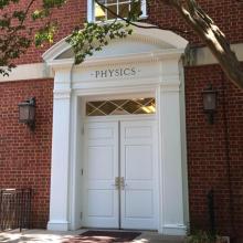 UVA Physics Building door
